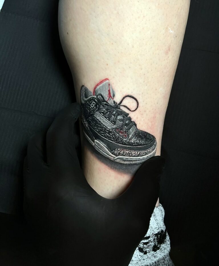 Jordan_3_Sneaker_Tattoo_Mike DeVries_Shoe tattoo_socal