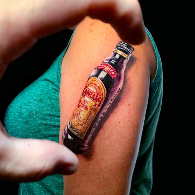 Kahlua_Bottle_Tattoo_Artist Mike DeVries-Tattoo Studio Near Agoura Hills