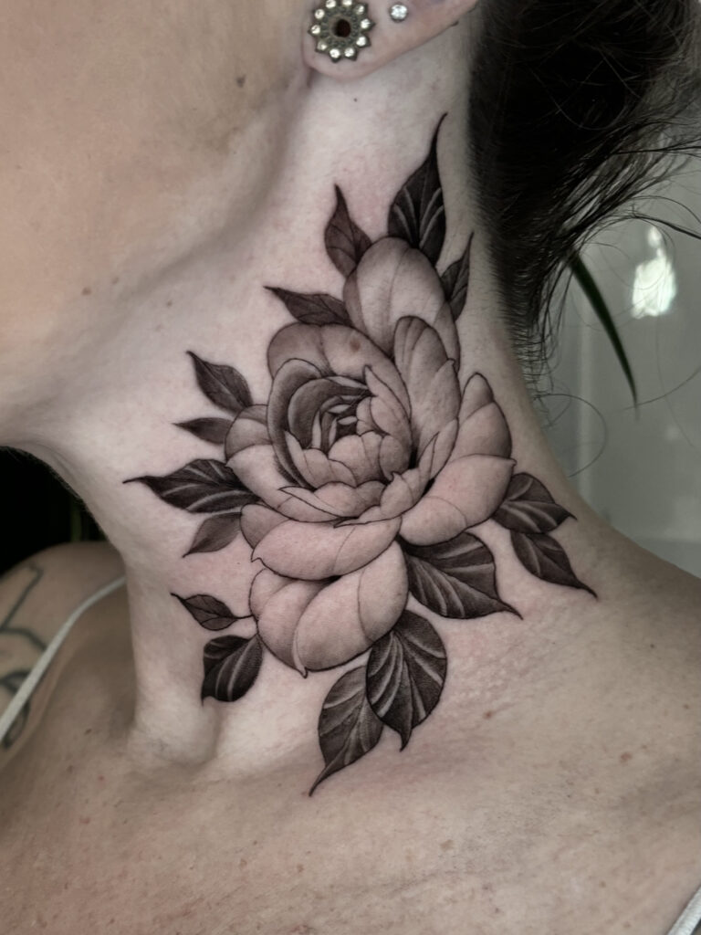 Rose_neck_tattoo_thousand_oaks_tattoo_shop_near_camarillo_black_work